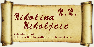 Nikolina Miholjčić vizit kartica